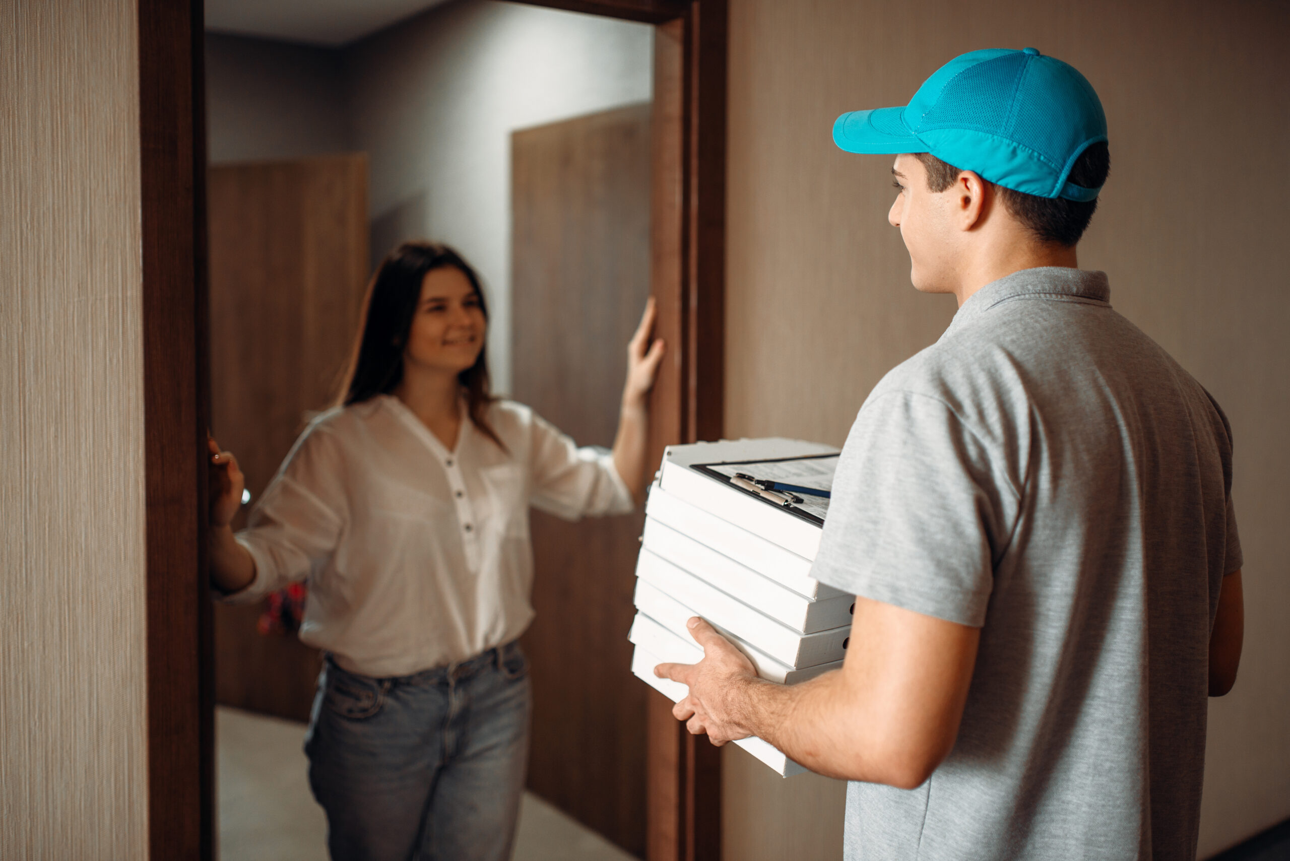 Pizza Delivery Towel Drop